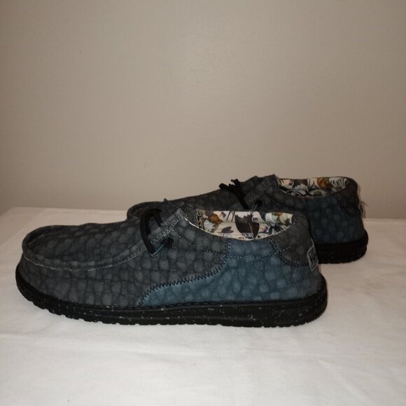 HEY DUDE MEN'S CASUAL SHOE SZ 13 GREEN/BLUE - Picture 4 of 9